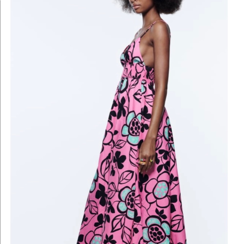 Printed Poplin Dress